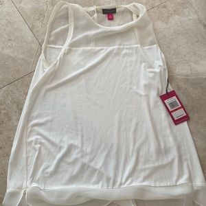 NWT Vince Camuto sleeveless tank with sheer accents
